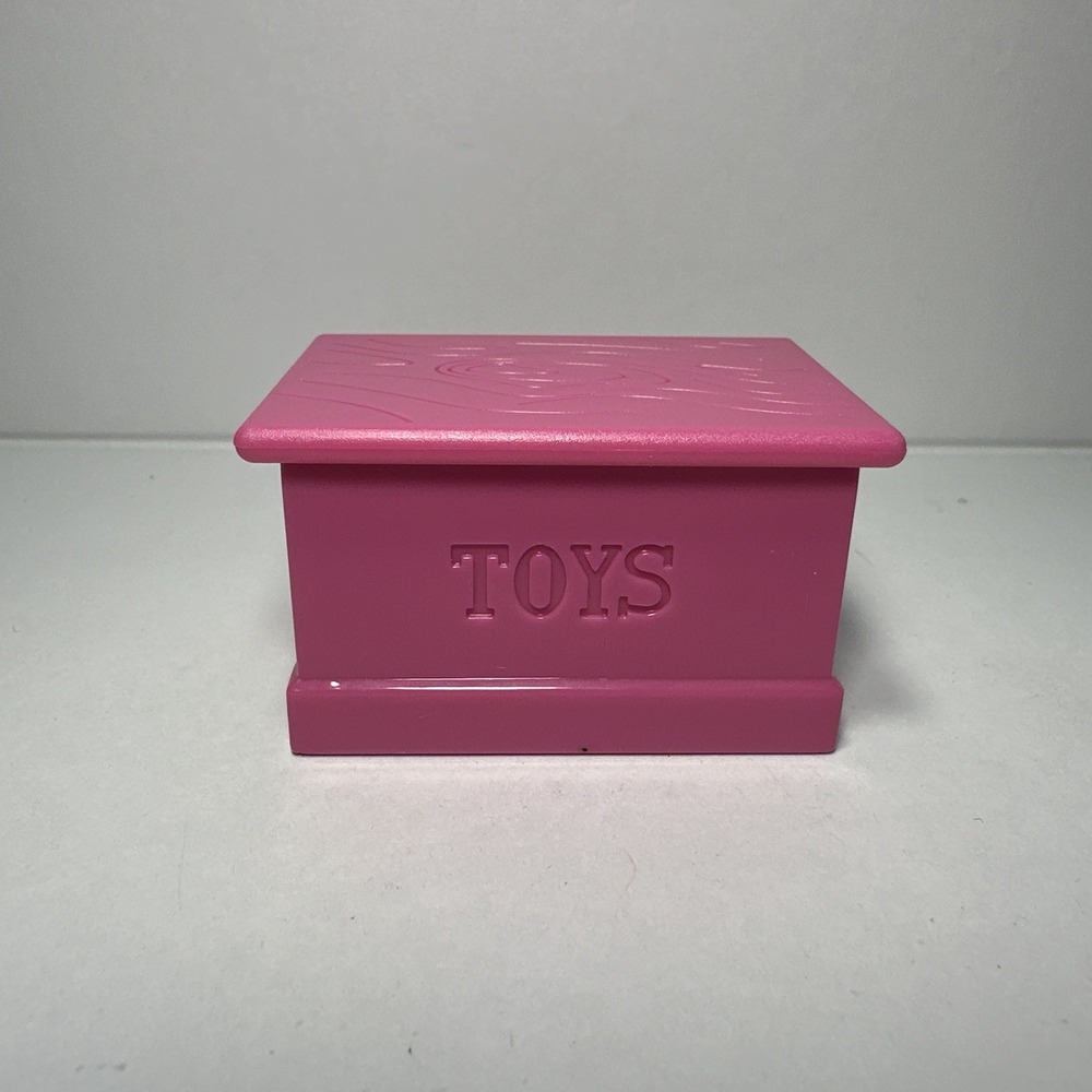 Pink Dollhouse Toy Chest‎ Furniture Miniature